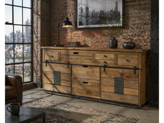 Large Industrial Sideboard - Back In Stock