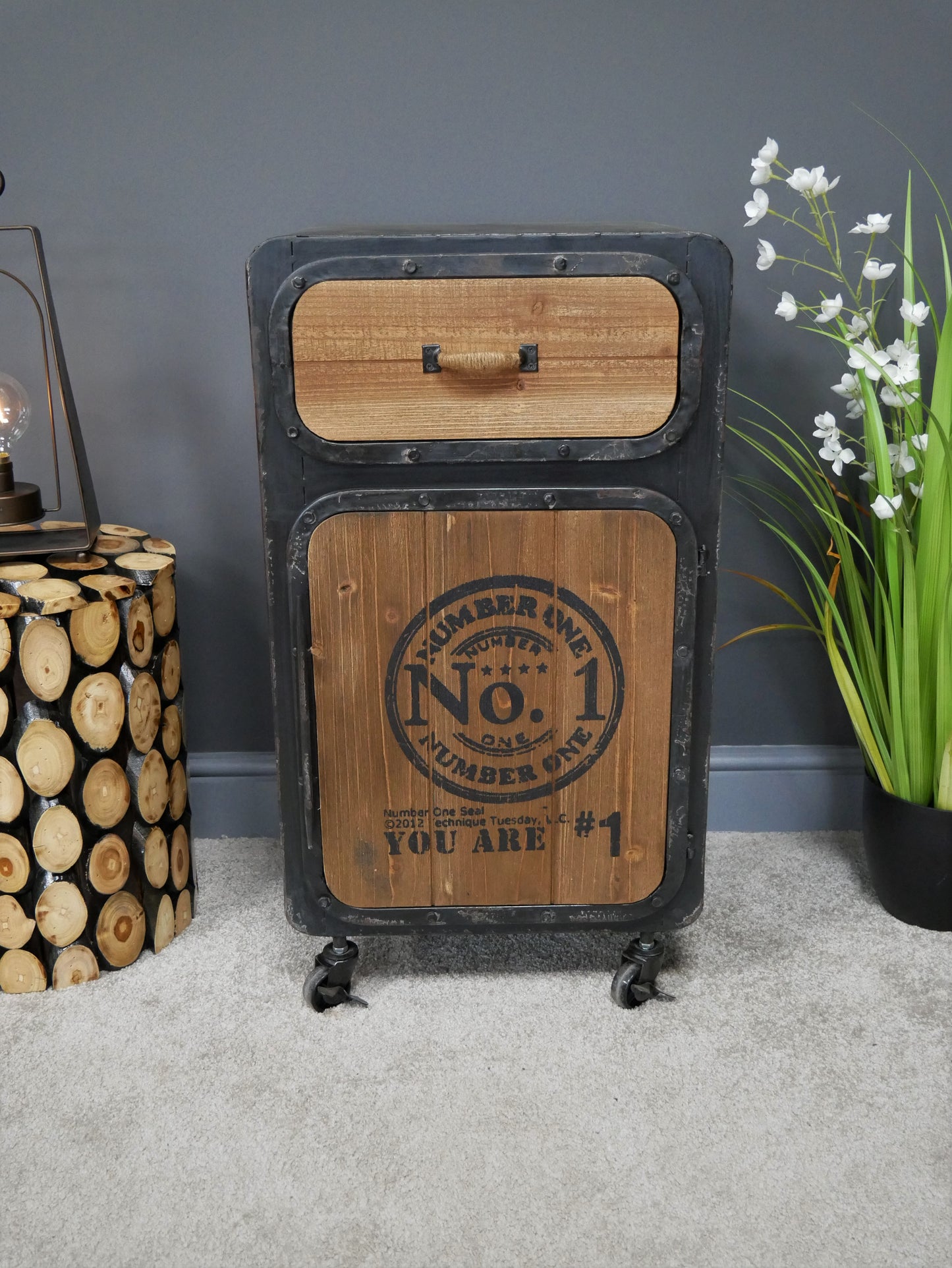 Industrial Bedside Cabinet