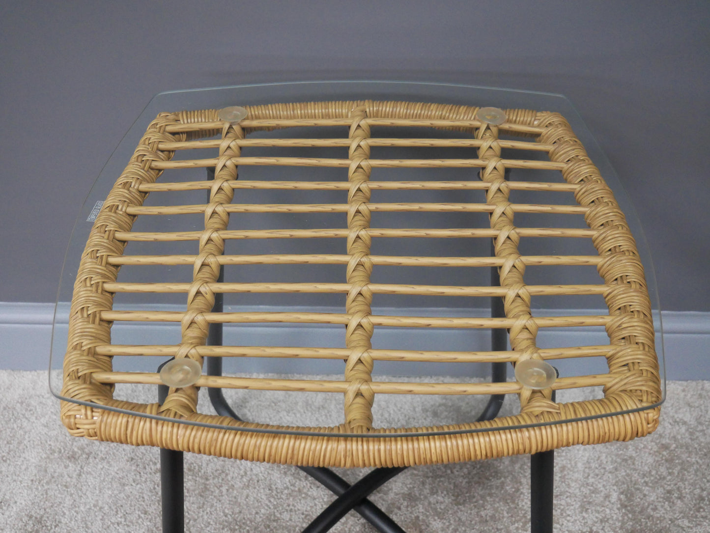 Outdoor Rattan Table & Two Chairs
