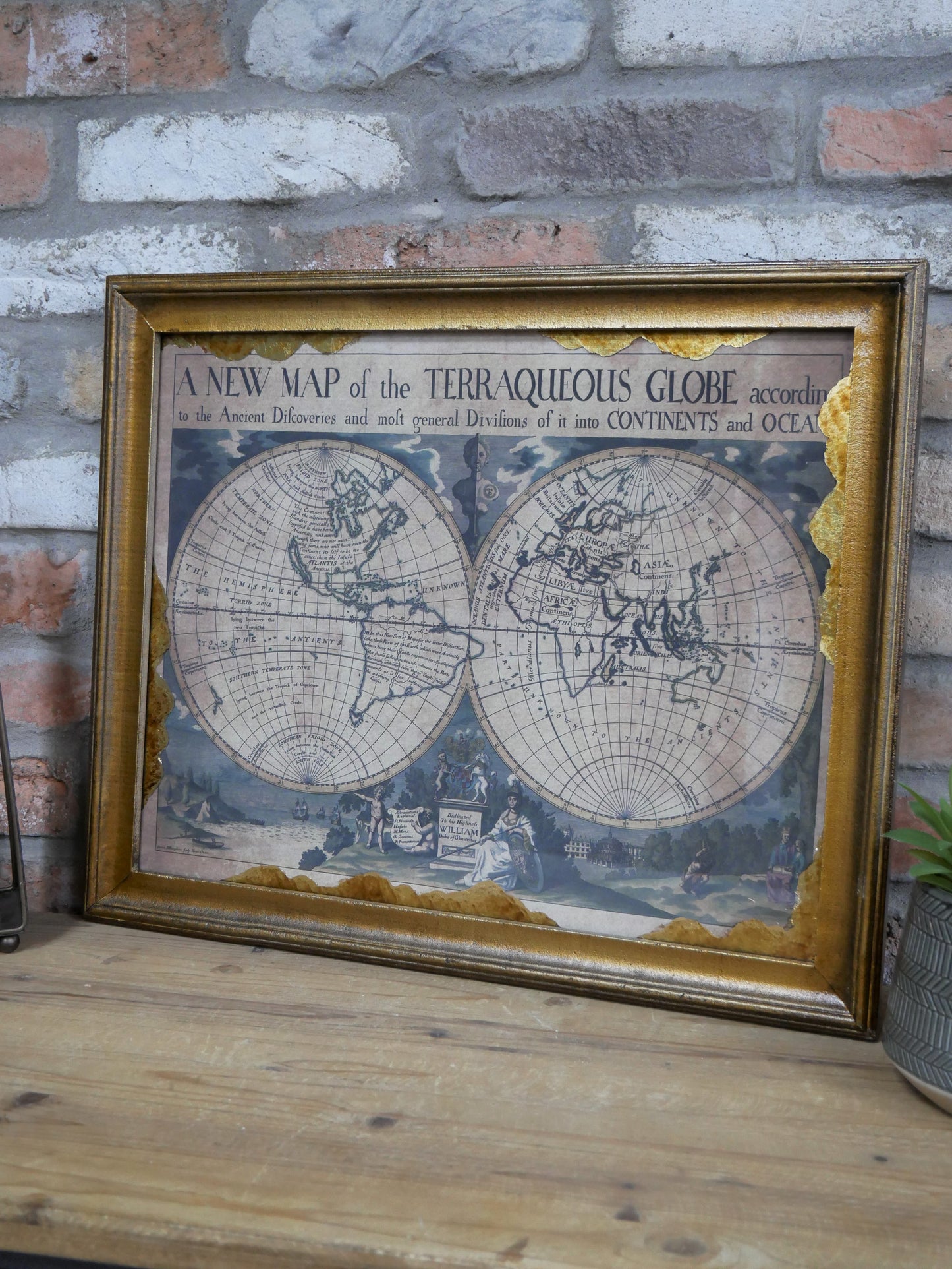 World Map In Frame