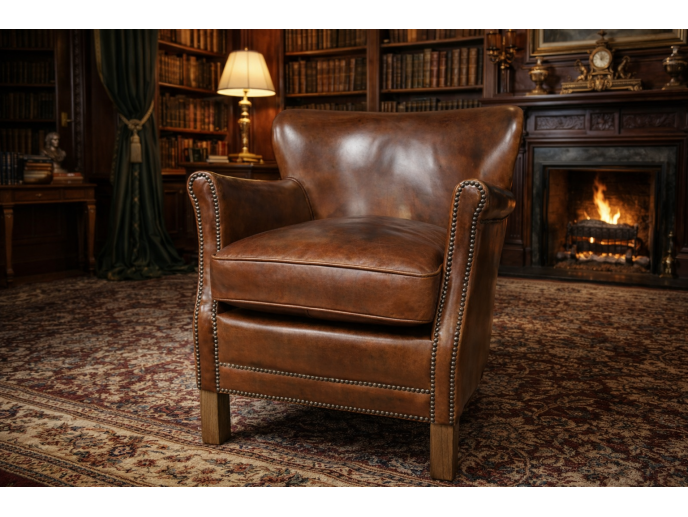 Leather Cosy Chair - Back In Stock