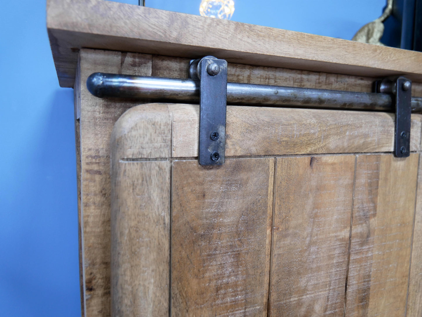 Industrial Sliding Door Cabinet With Drawers