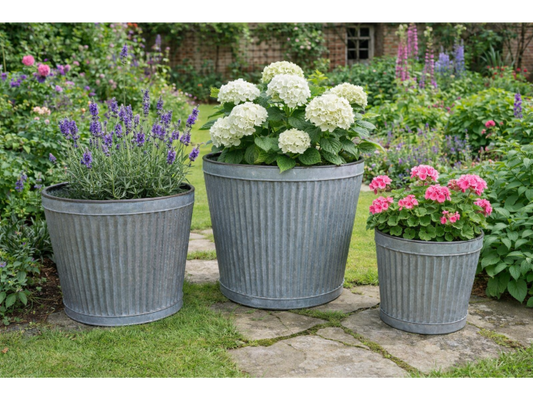Planter Ribbed - Three Sizes