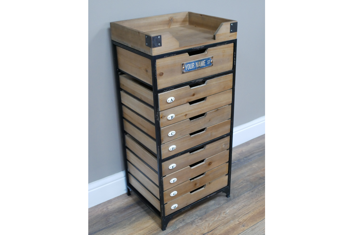 Multi Drawer Cabinet with Letters
