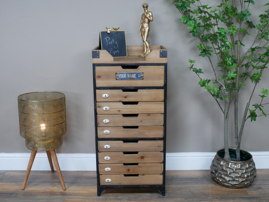 Multi Drawer Cabinet with Letters