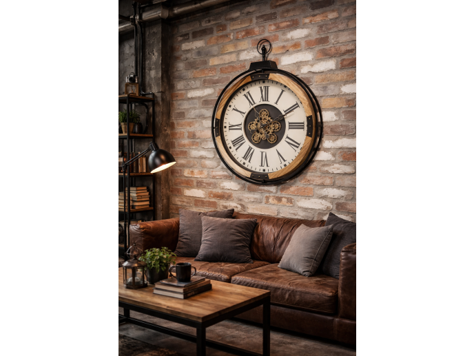 Clock With Moving Cogs