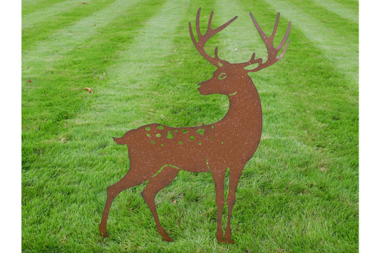 Rusty Garden Stake - Stag