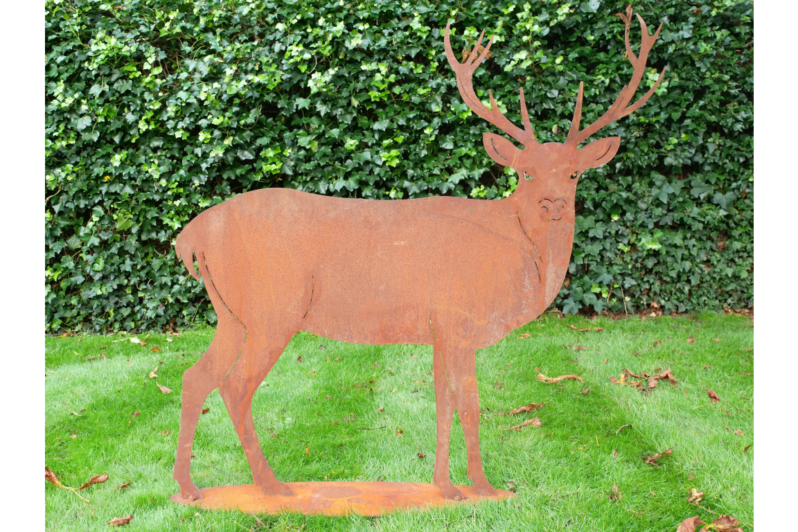Rusty Garden Stake - Stag Large