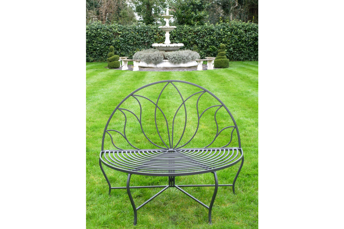 Dark Grey Outdoor Bench