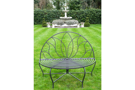 Dark Grey Outdoor Bench