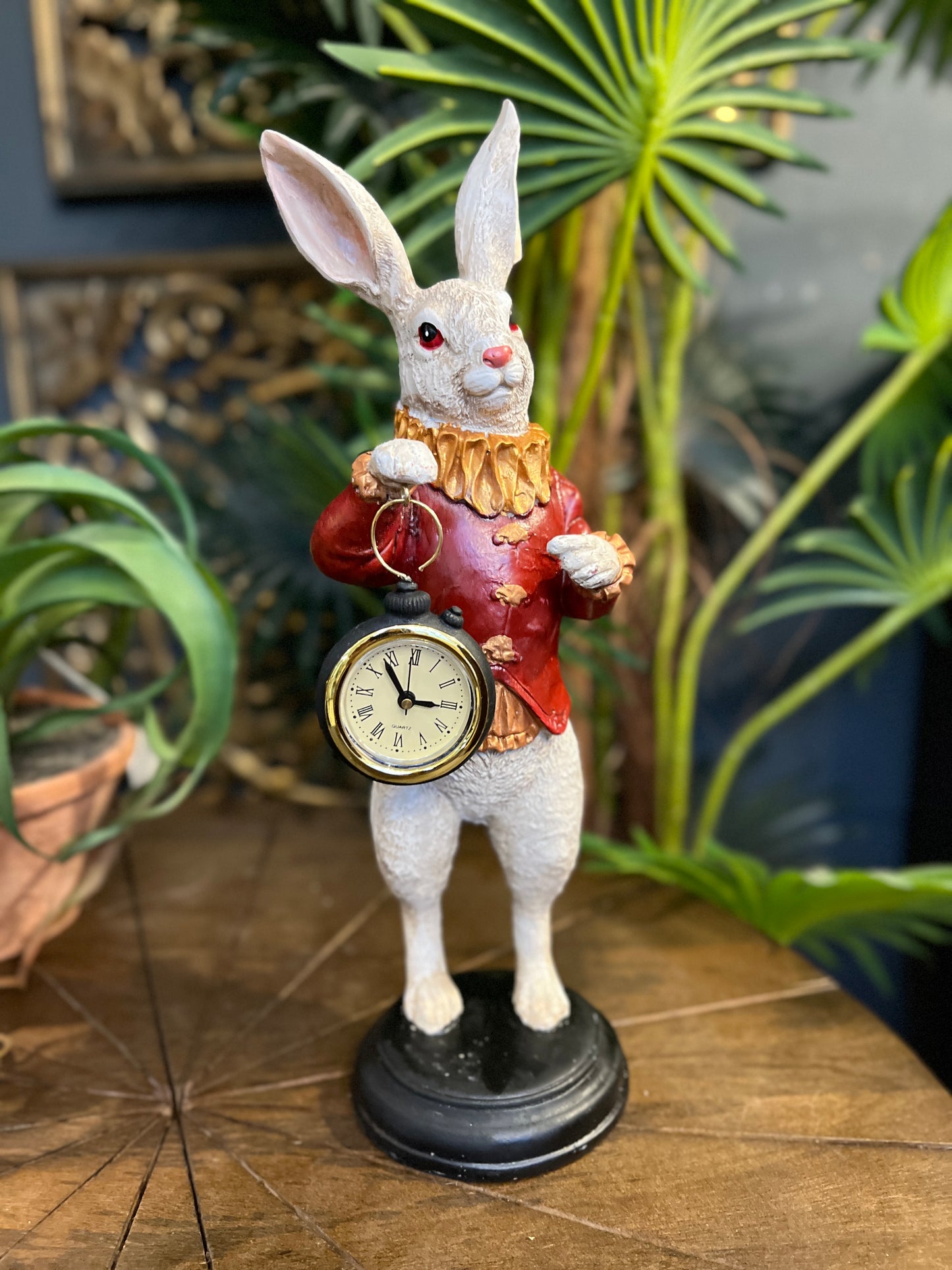 The White Rabbit Standing Clock Figure - Red