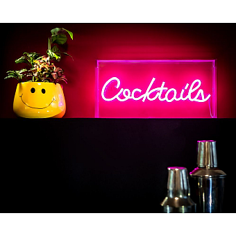 LED Neon Acrylic Light Box - Cocktails