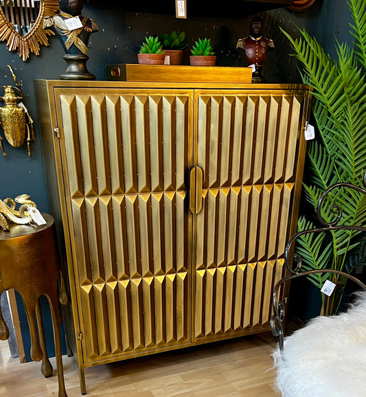 Industrial Cabinet Fitzgerald Gold 2 door