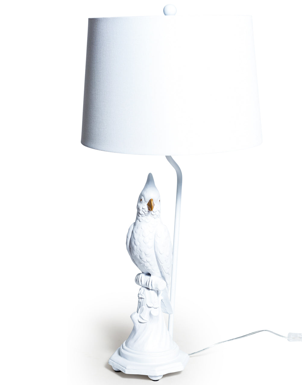 Matt White Parrot Table Lamp with White Shade