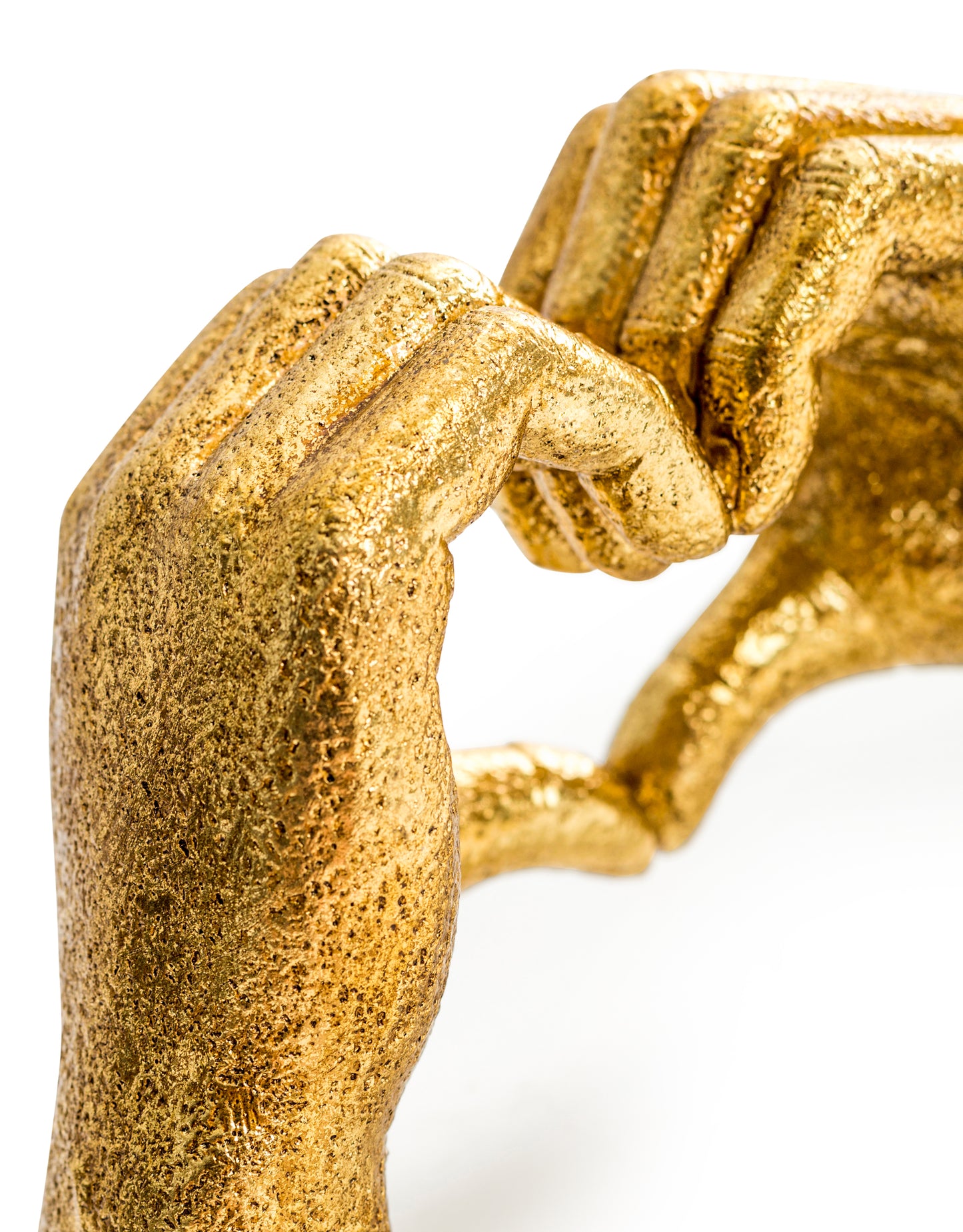 Hand Heart Ornament Gold