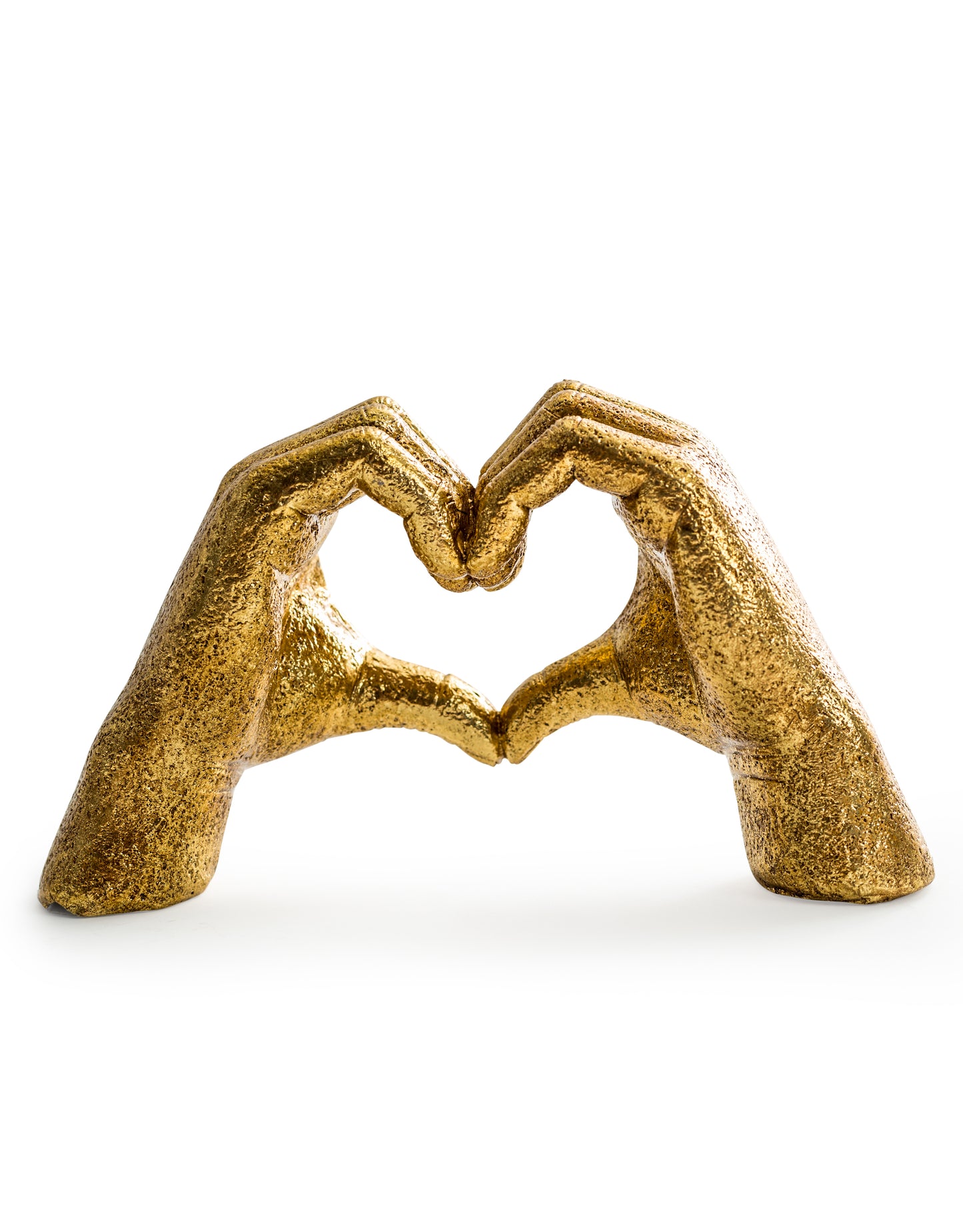 Hand Heart Ornament Gold