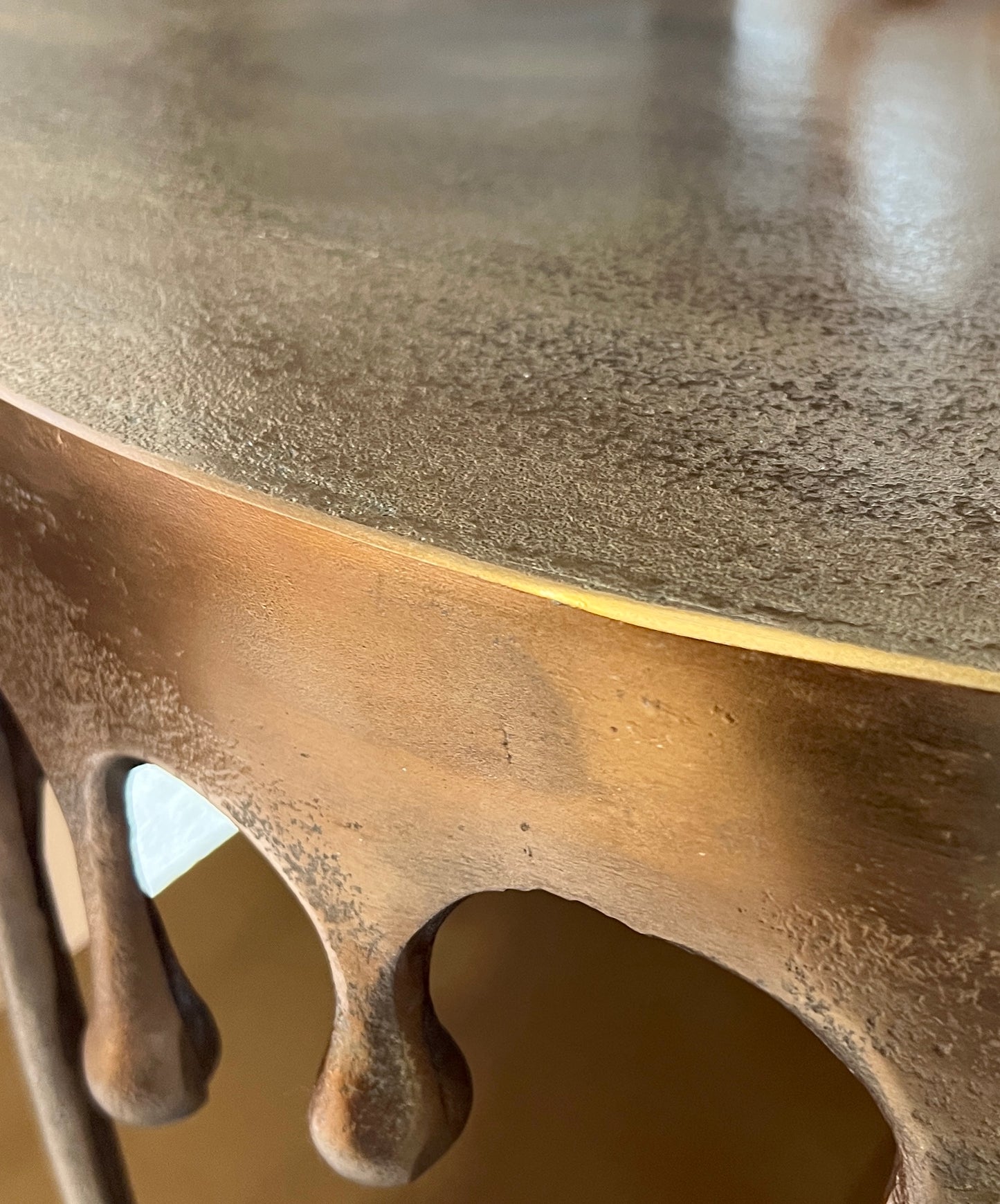 Gold Drip Aluminium Coffee Table