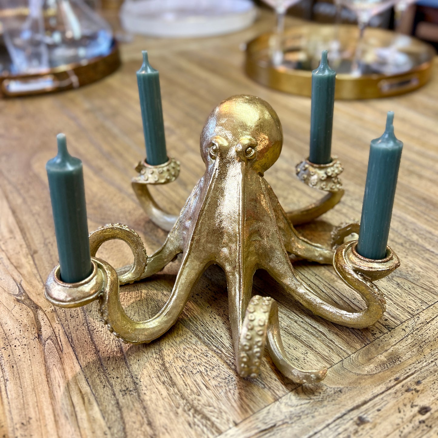 Gold Octopus Candle Stick