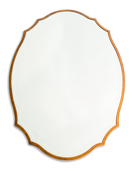Medium Bevel Mirror w/ Antique Gold Frame