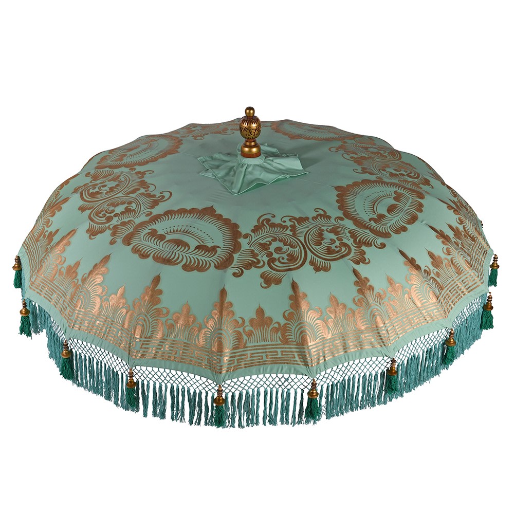 Bali Sun Parasol hand painted - Mint Green