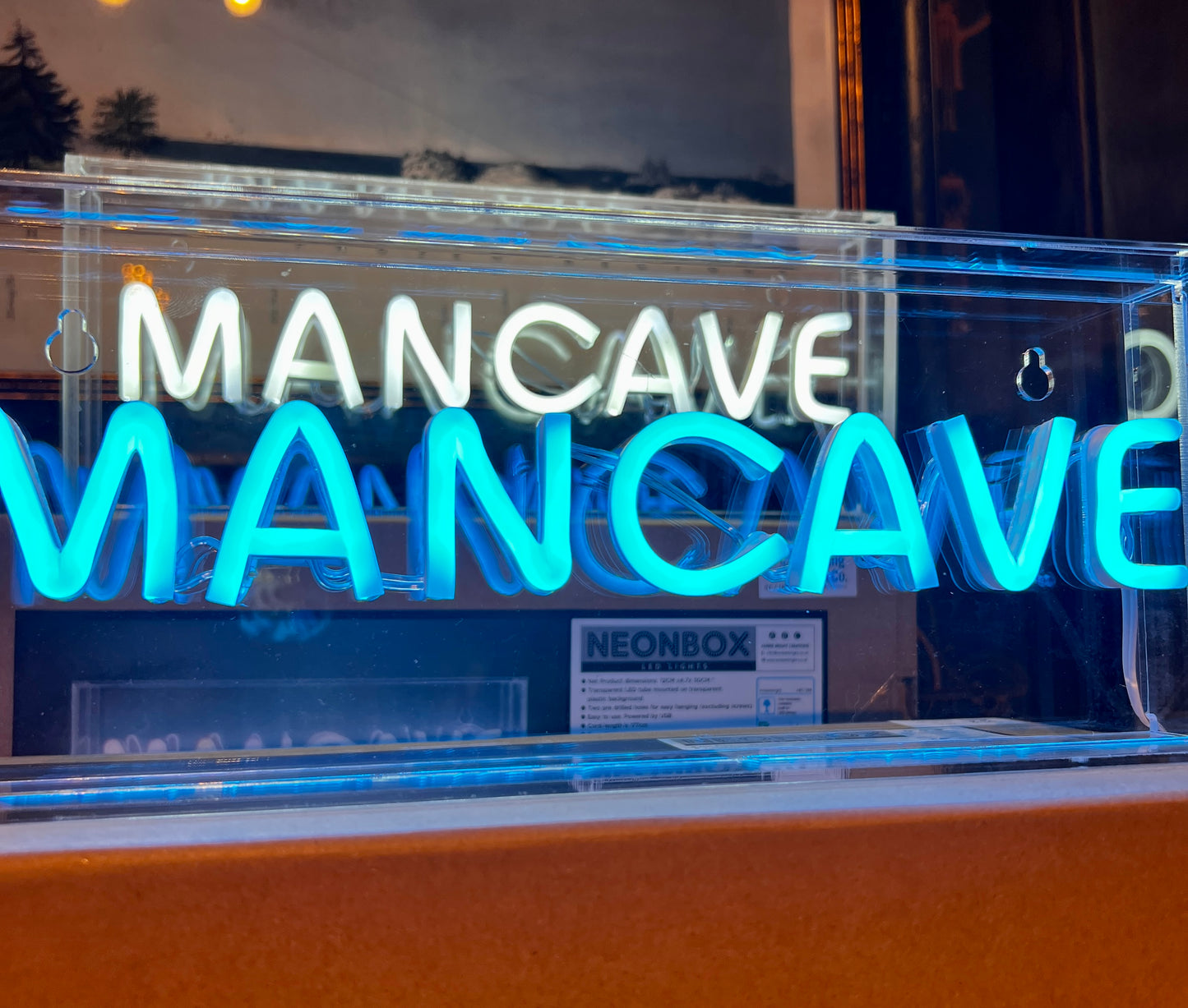 LED Neon Acrylic Light Box - Man cave
