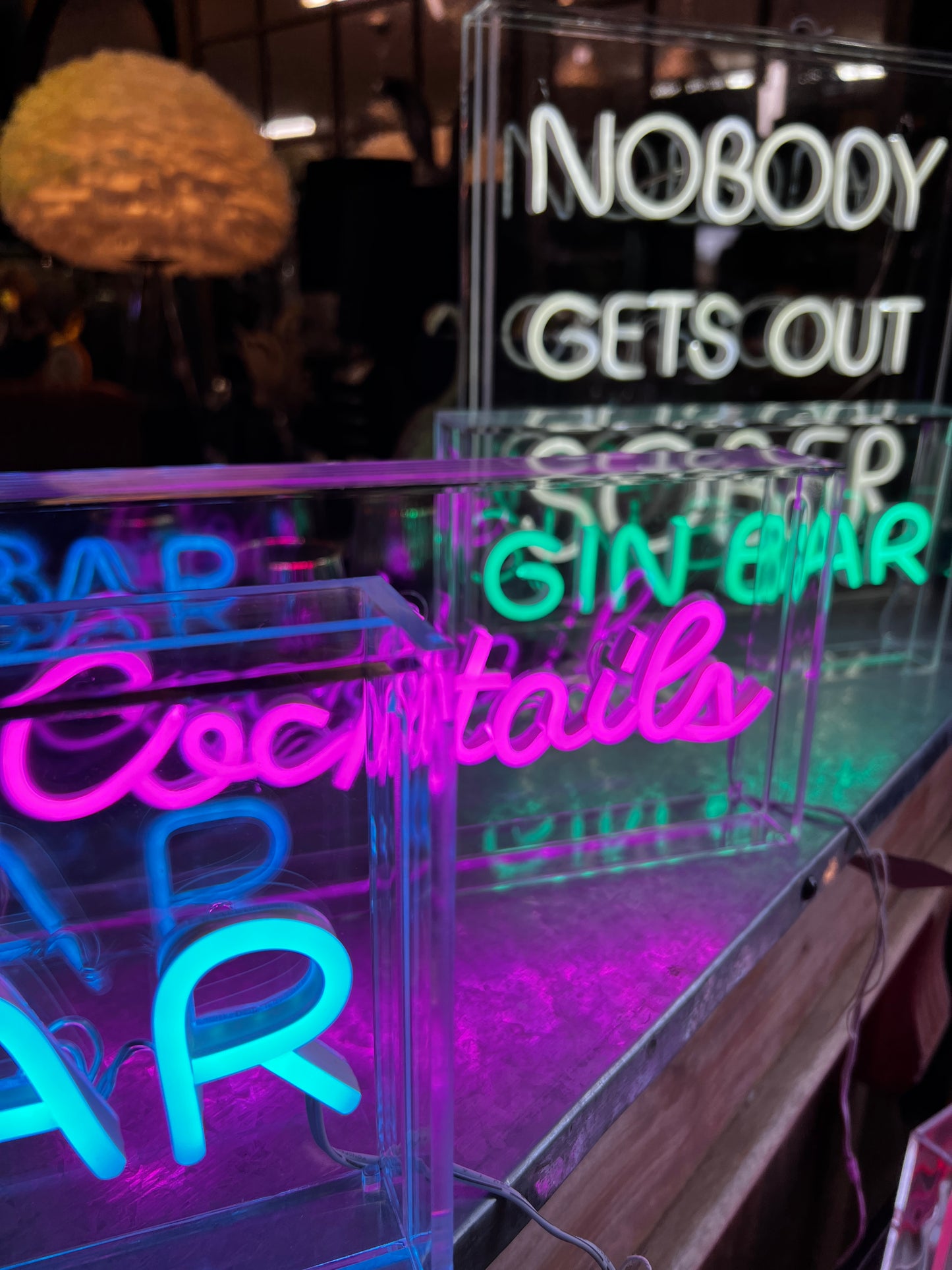 LED Neon Acrylic Light Box - Disco