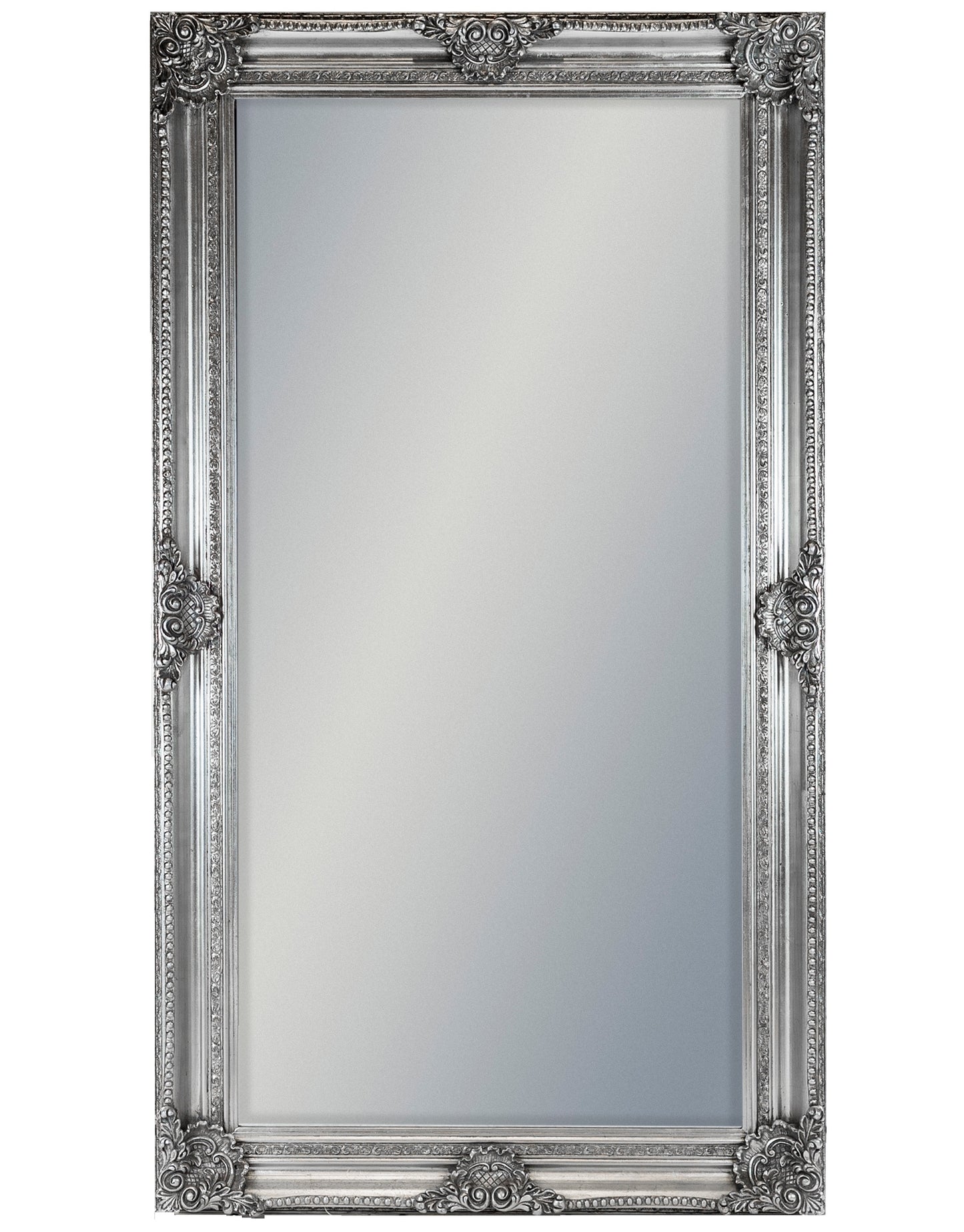 Large Silver Rectangular Classic Mirror