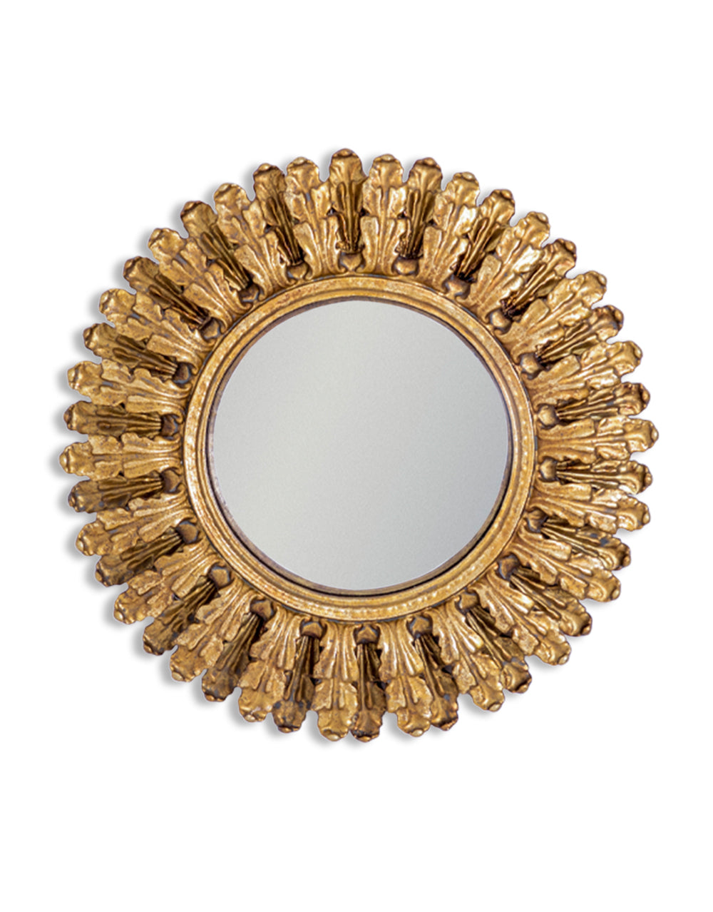 Ornate Gold Framed Small Convex Mirror