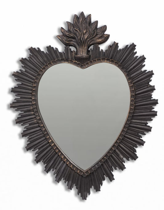 Sacred Heart Mirror - Black