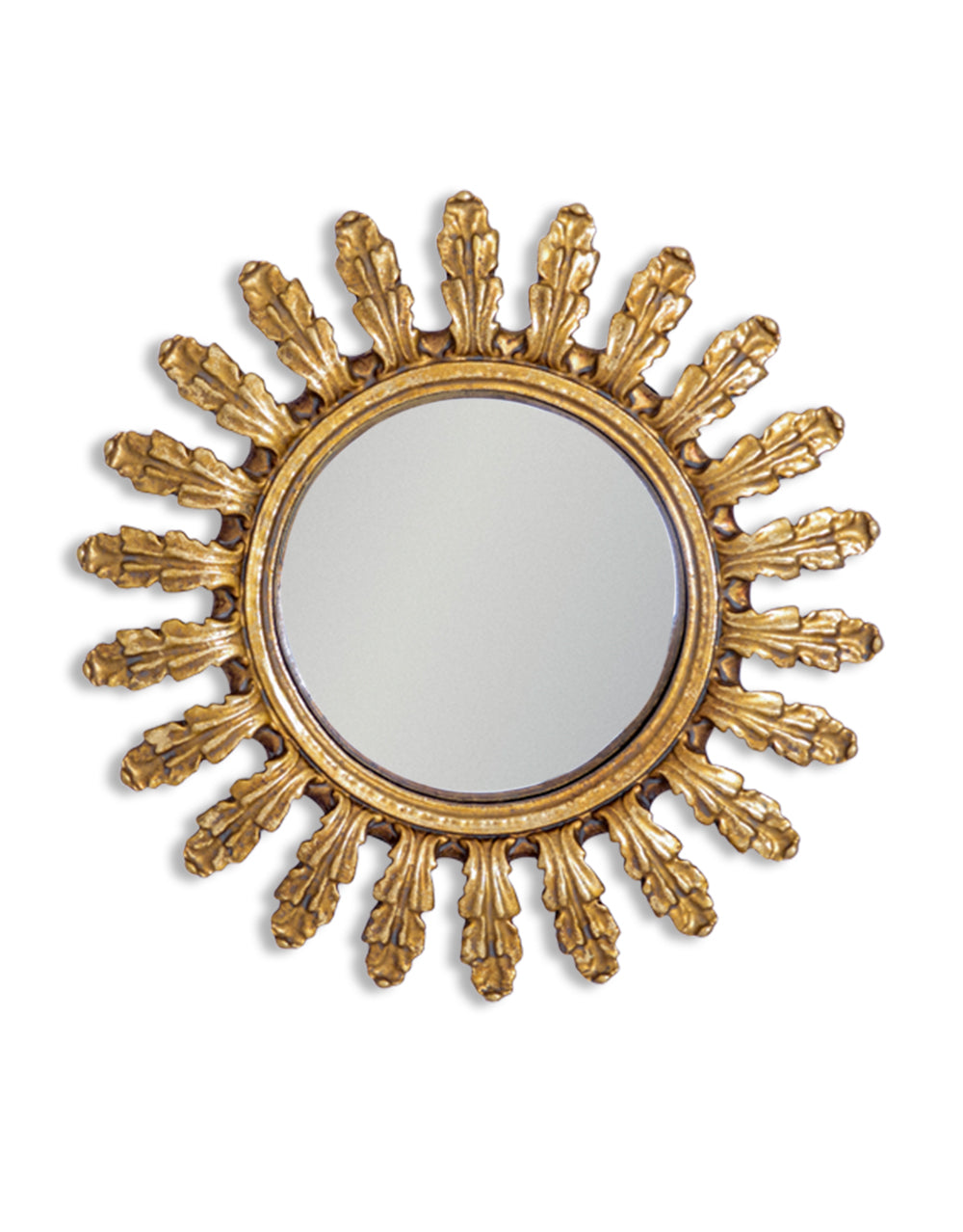 Ornate Antiqued  Framed Convex Mirror