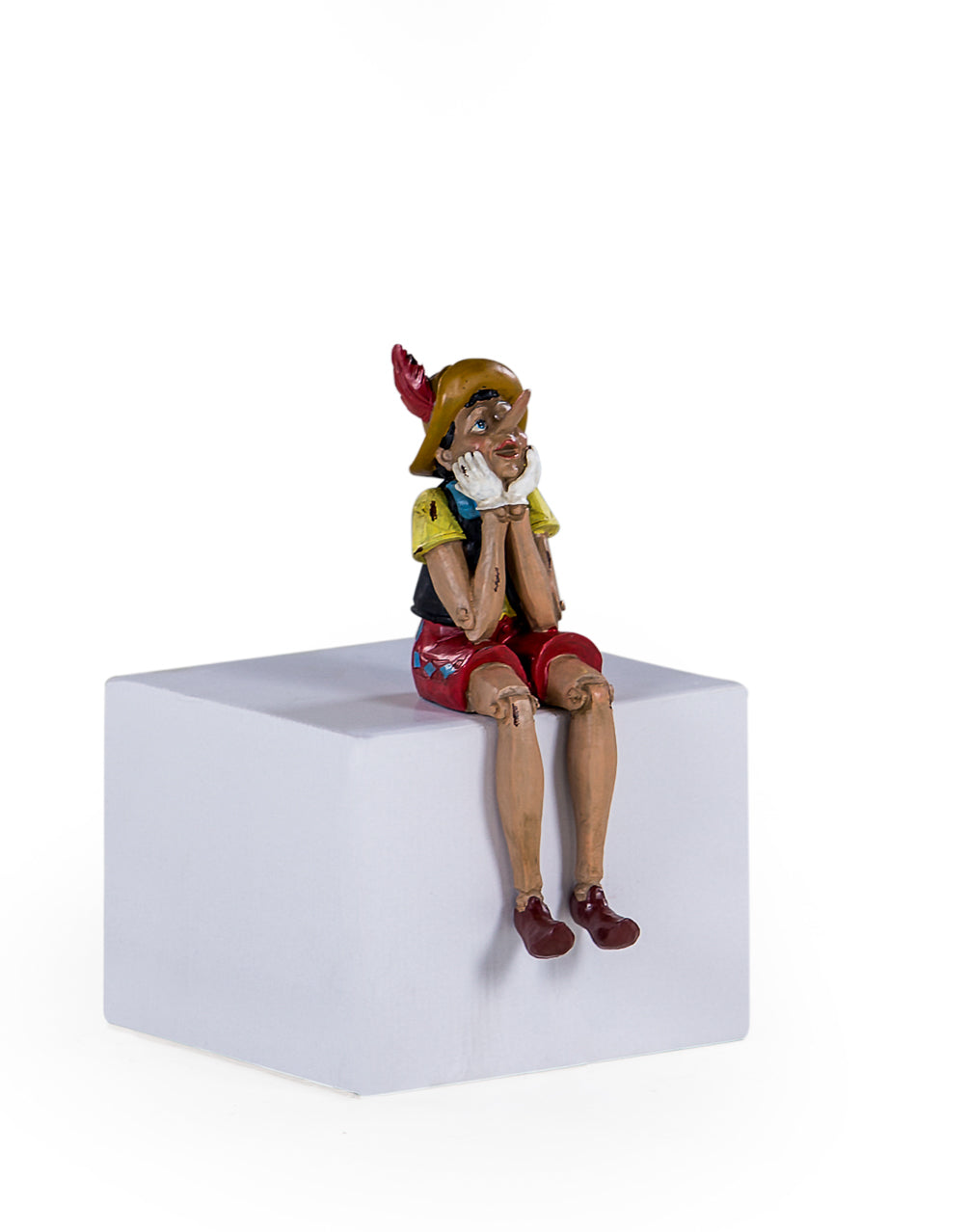 Antiqued Sitting Pinocchio Figure