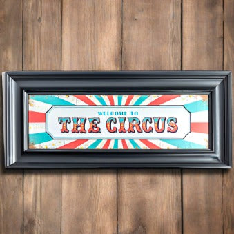 Large Mirrored "Welcome To The Circus" Wall Sign