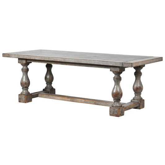 Distressed Grey Pine Dining Table