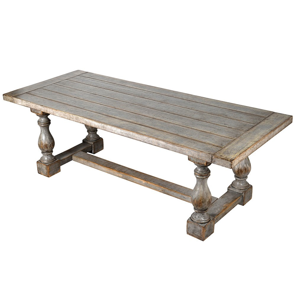 Distressed Grey Pine Dining Table