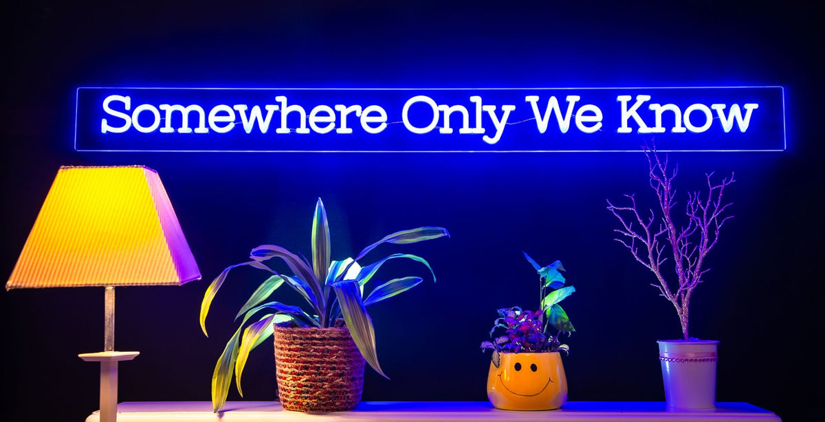 LED Neon Wall Sign- Somewhere Only We Know