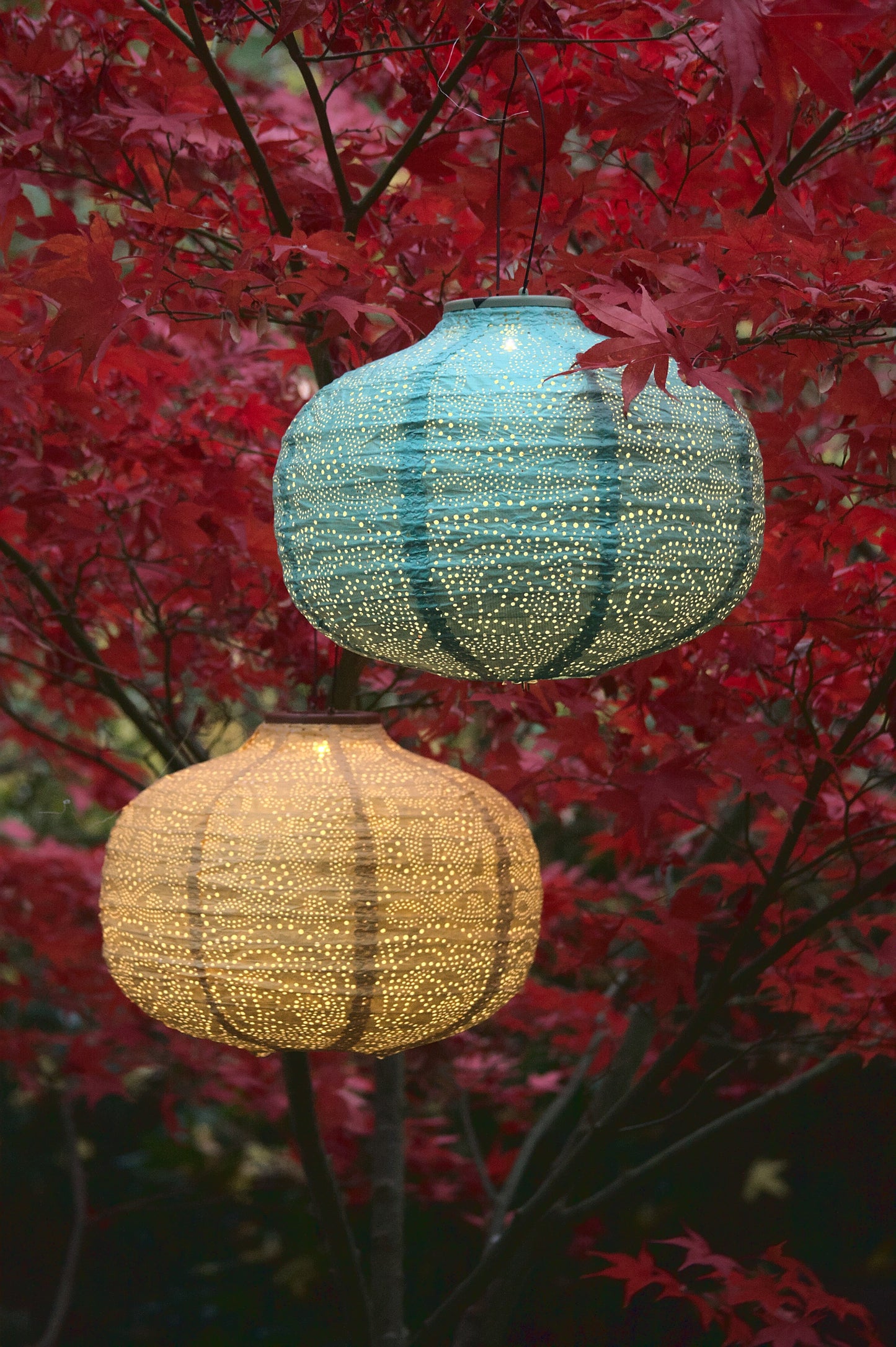 Solar Pumpkin Yellow Lantern