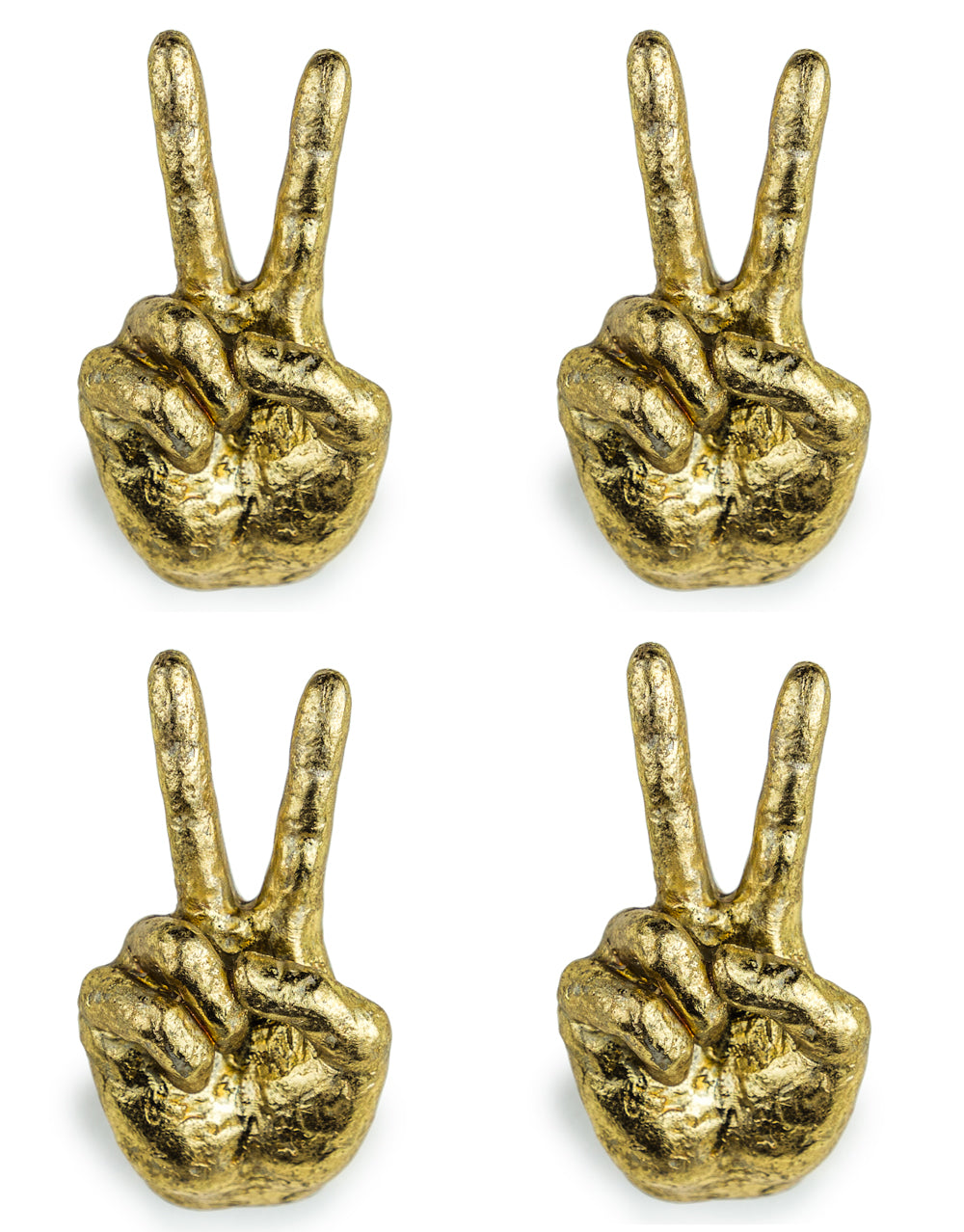 Gold Set of 4 Peace Wall Hands