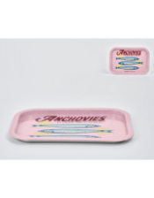 Retro Sardines Tin Serving Tray Pink