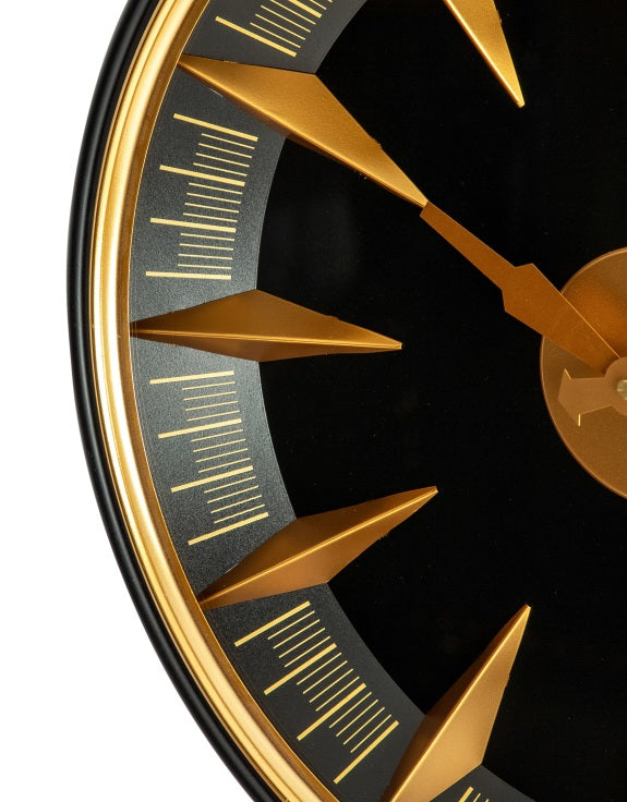 Black & Gold California Wall Clock