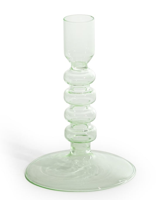 Glass Candle Holder - Pale Green
