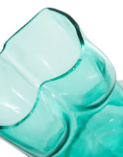 Teal Female Body Glass Vase