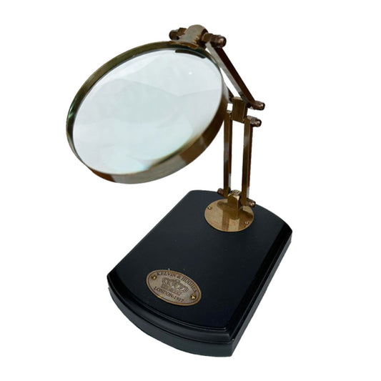 Antiqued Magnifying Glass on Adjustable Stand Ornament