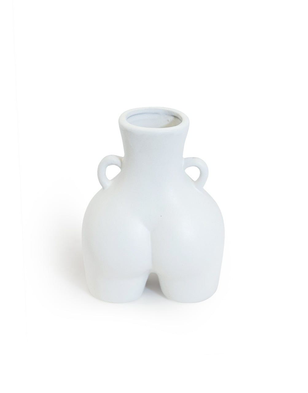 Matt White Medium "Love Handles" Booty Vase