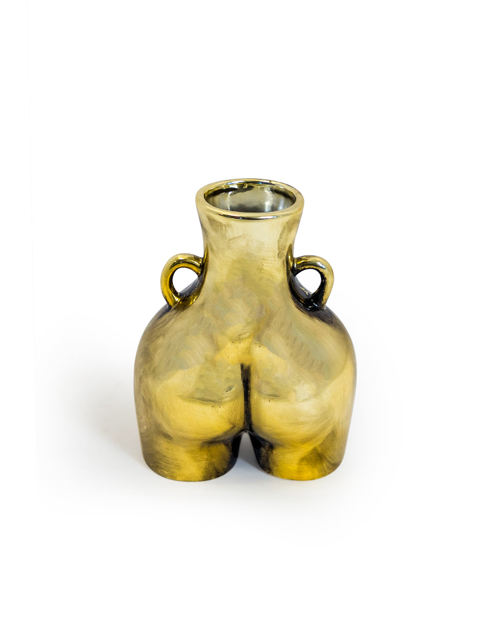 Antique Gold Medium "Love Handles" Booty Vase