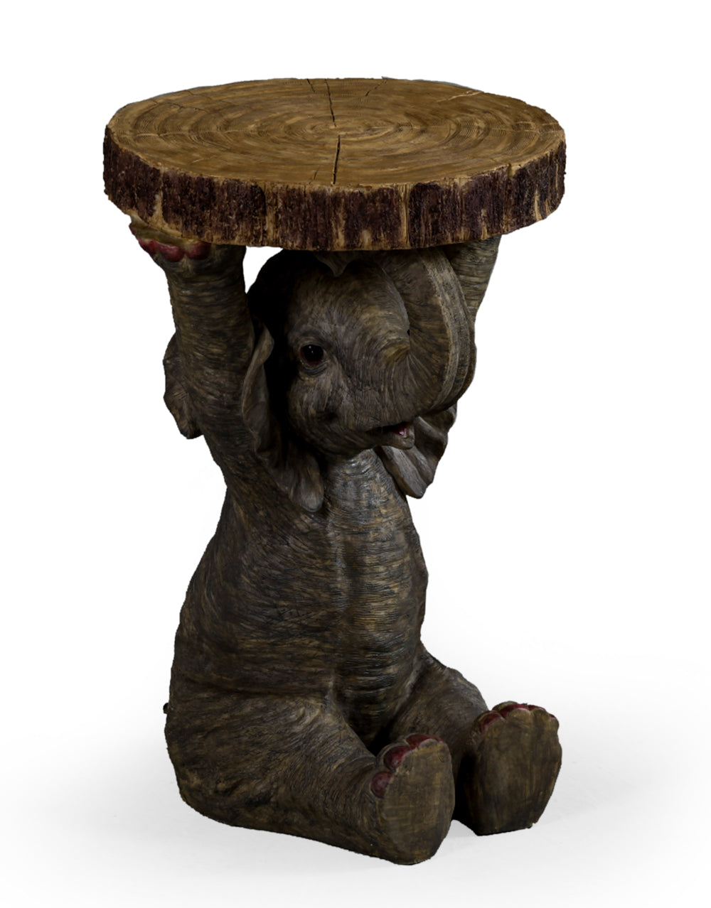 Elephant Holding "Trunk Slice" Side Table