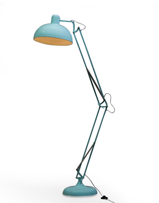 Sky Blue Extra Large Classic Desk Style Floor Lamp