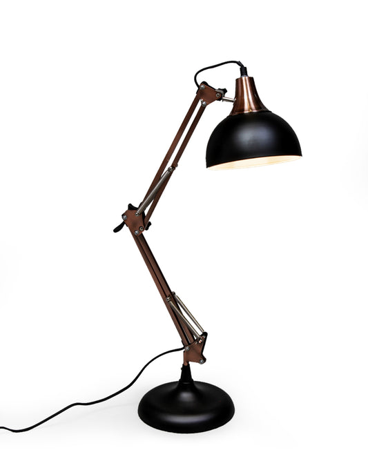Matt Black/Vintage Copper Arms Traditional Desk Lamp