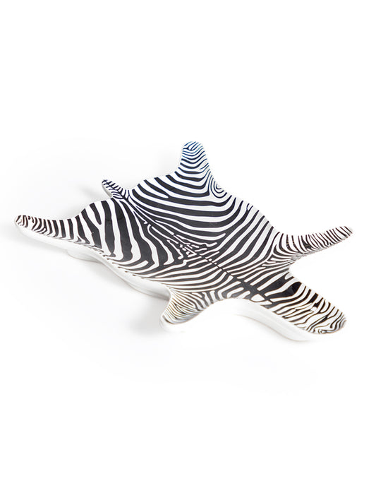 Ceramic Zebra Hide Pattern Trinket Plate