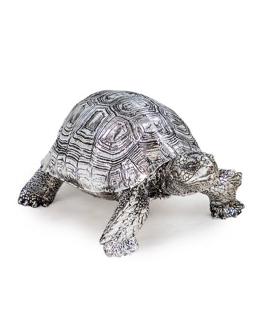 Small Silver Tortoise Figure