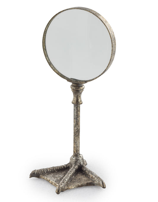 Silver Bird Leg Table Magnifying Glass